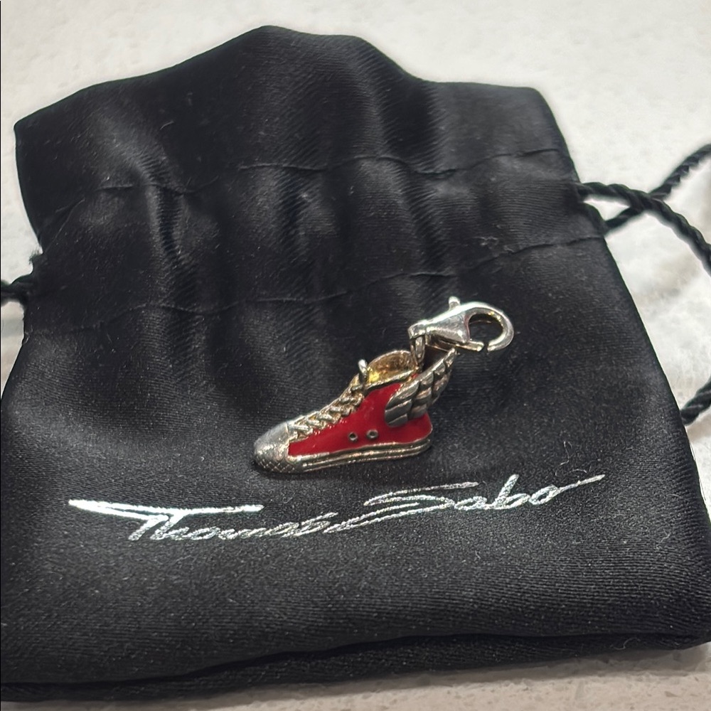 Thomas Sabo Red and Silver Winged Sneaker Charm